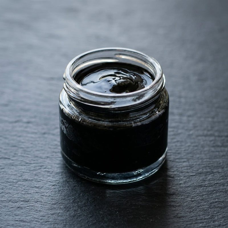 Cuttlefish Ink on dark slate at Ghan Bros Seafood, Fyshwick