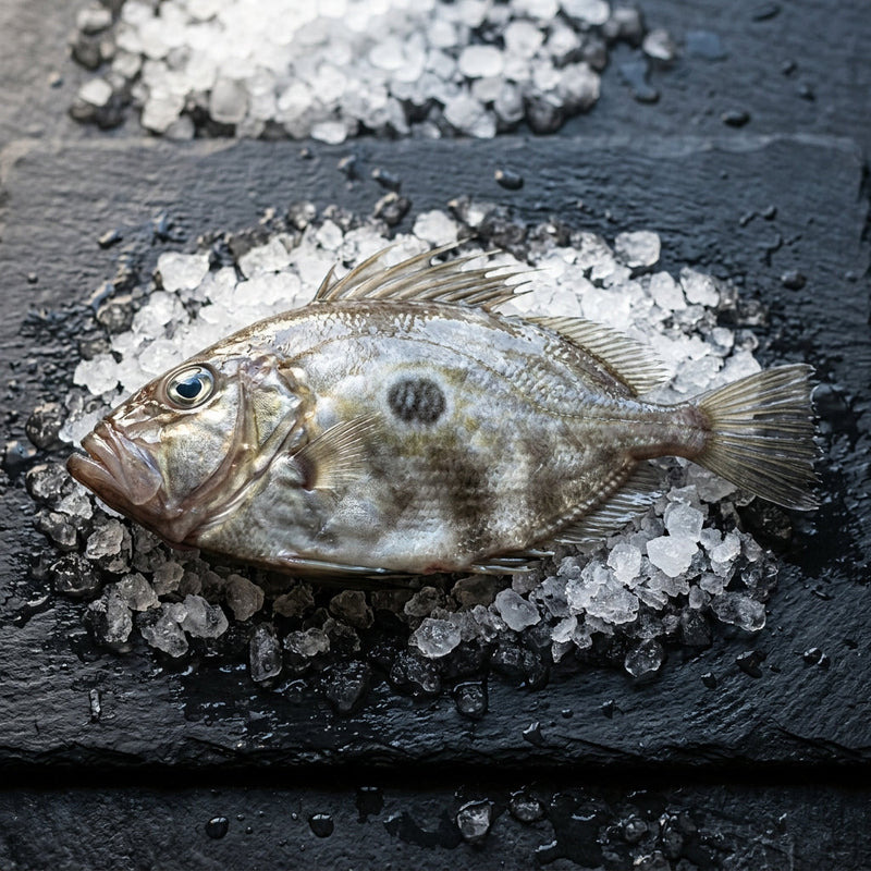 John Dory on crushed ice at Ghan Bros Seafood, Fyshwick