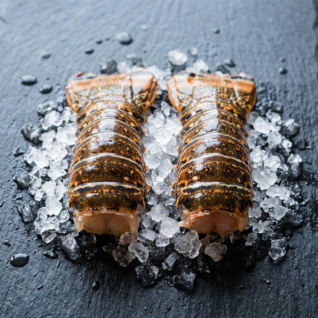 Lobster Tail on crushed ice at Ghan Bros Seafood, Fyshwick