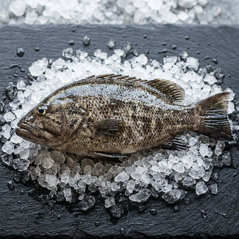 QLD Groper on crushed ice at Ghan Bros Seafood, Fyshwick