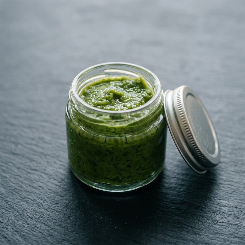 Wasabi Paste on dark slate at Ghan Bros Seafood, Fyshwick
