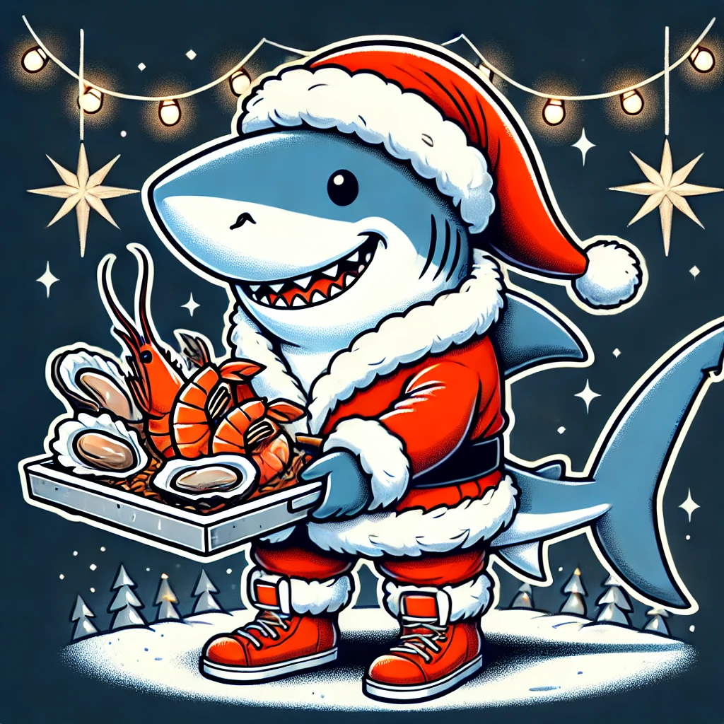 Ghan Bros Seafood Christmas Logo